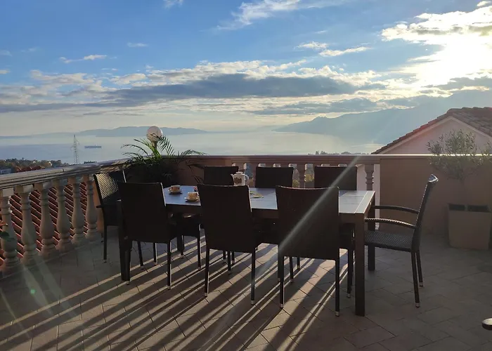 Apartments Villa Kastav In Old Town Center With Sea View And Parking